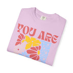You Are Awesome Floral T-Shirt — Positive Vintage Flower Graphic Tee