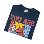 You Are Awesome Floral T-Shirt — Positive Vintage Flower Graphic Tee