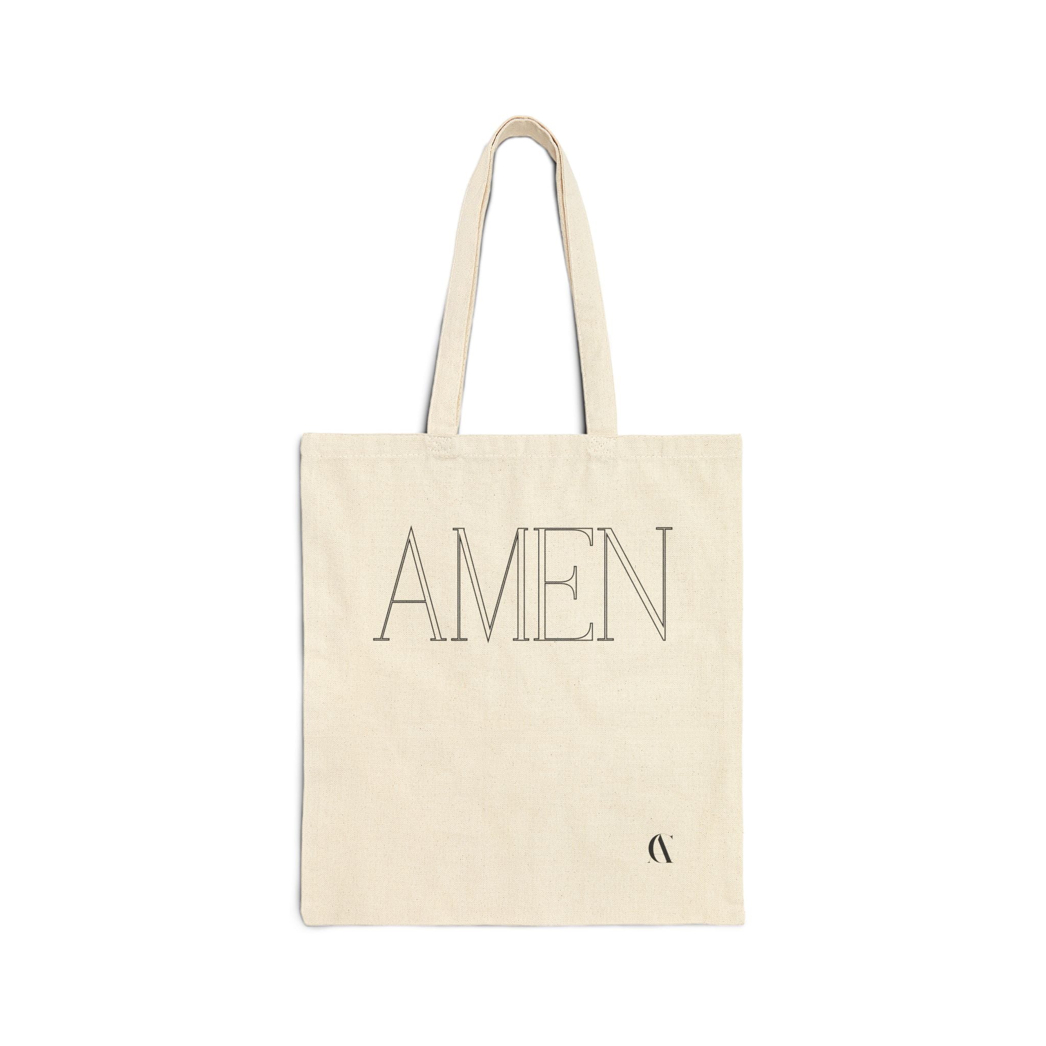 Amen Cotton Canvas Tote Bag