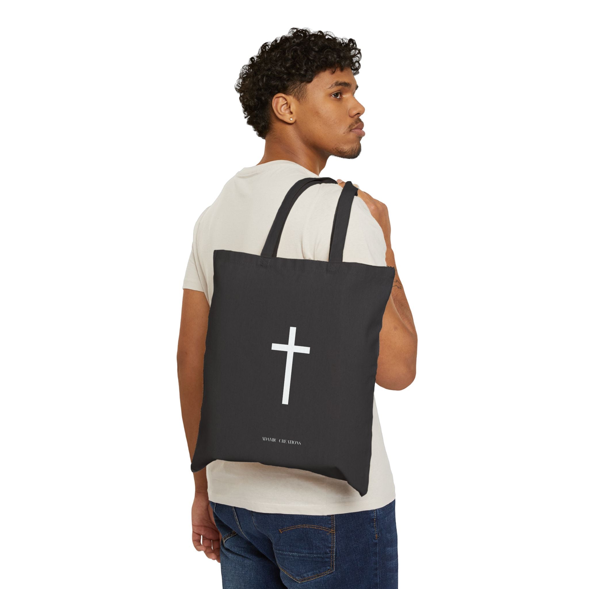 Christ Is King Tote Bag | Christian Canvas Tote | Faith Based Reusable Market Bag | Religious Gift for Believers