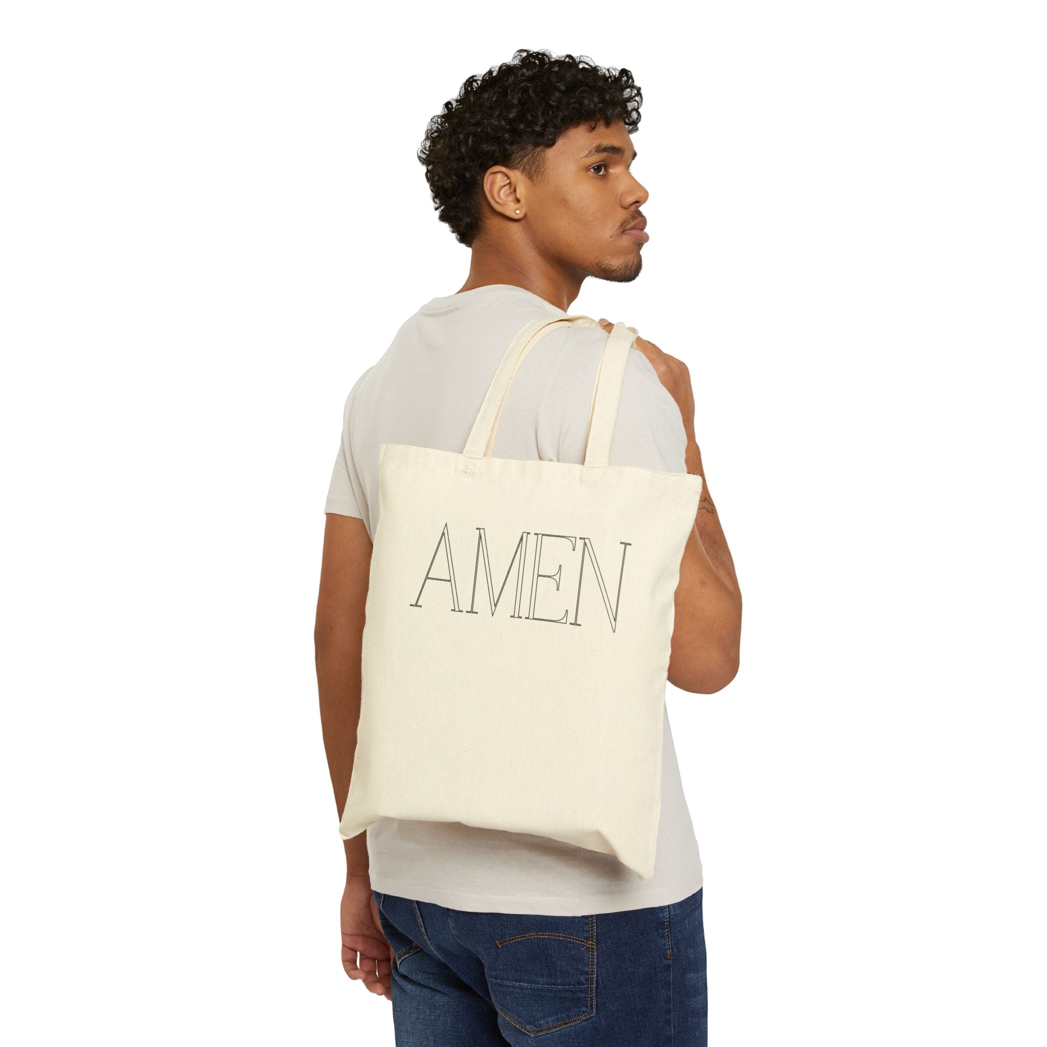 Amen Cotton Canvas Tote Bag