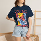 You Are Awesome Floral T-Shirt — Positive Vintage Flower Graphic Tee