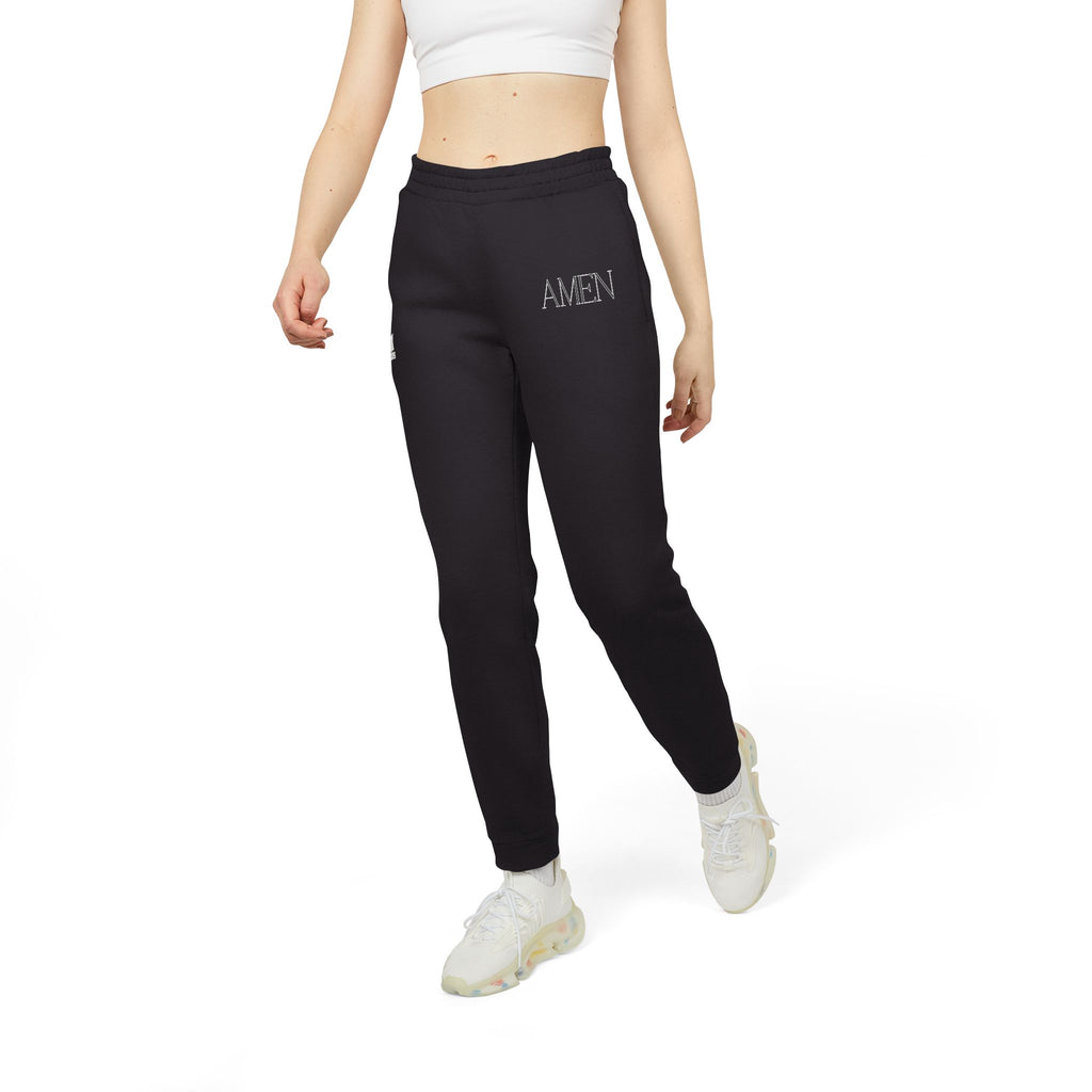 AMEN Unisex Fleece Joggers for Comfort, Stylish Athletic Pants, Perfect for Workouts, Relaxation, Cozy Wear, Gifts for Him/Her